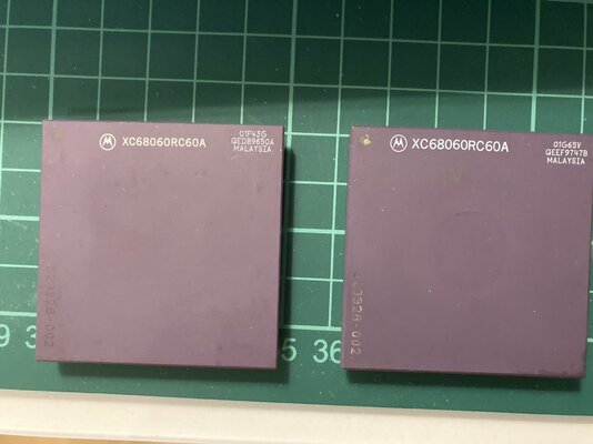 Sold - Motorola XC68060RC50 and XC68060RC60A rev1 and rev 5 cpu