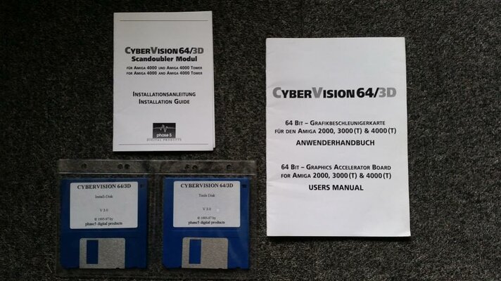 Carte Graphique CyberVision 64 / 3D Avec Scan Doubler Pour Amiga 4000 (occasion Non Testée)